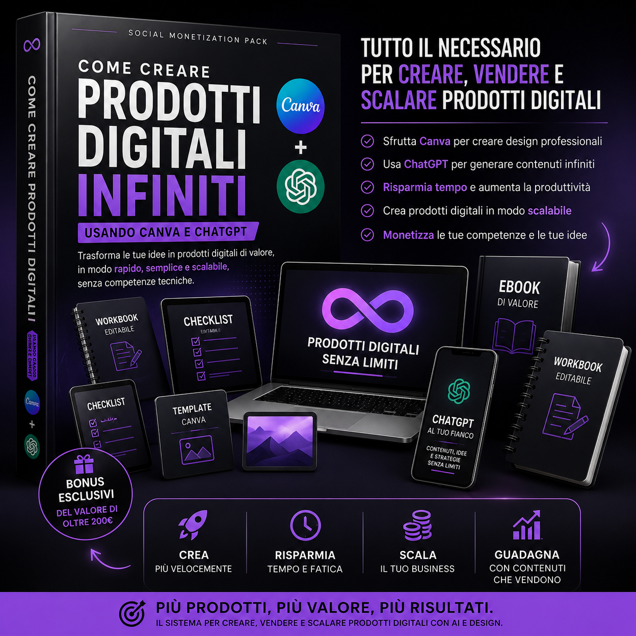 Come creare prodotti digitali infiniti usando Canva e ChatGPT